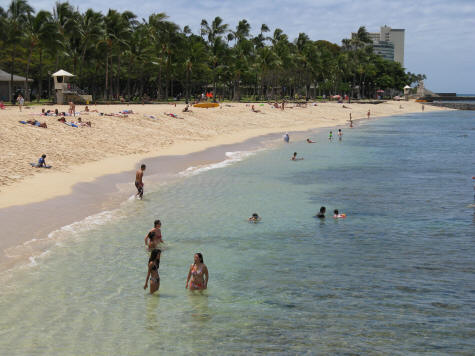 Queen's Surf Beach in Waikiki Hawaii